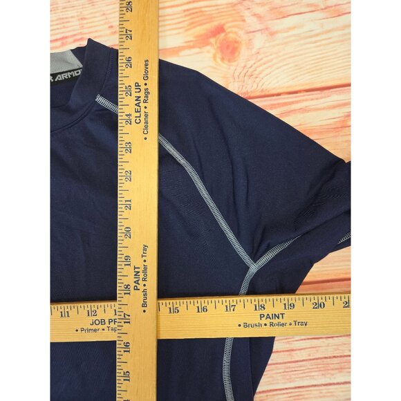 Under Armour Mens HeatGear Compression Shirt XL Navy - Picture 8 of 8